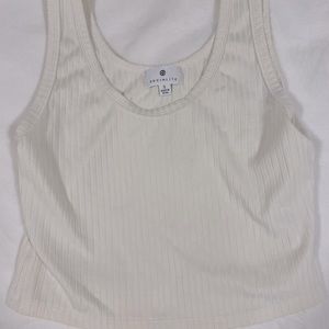 Ivory Cropped Tank Top